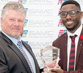 Thabang Mangena from Sasol received the SAIMC Apprentice of the Year award.